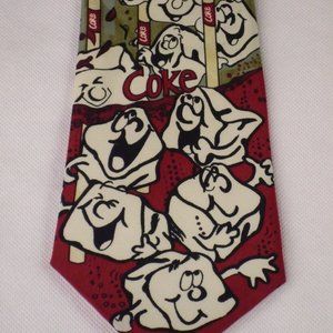 COCA COLA TIE 100% CREPE DE CHINE